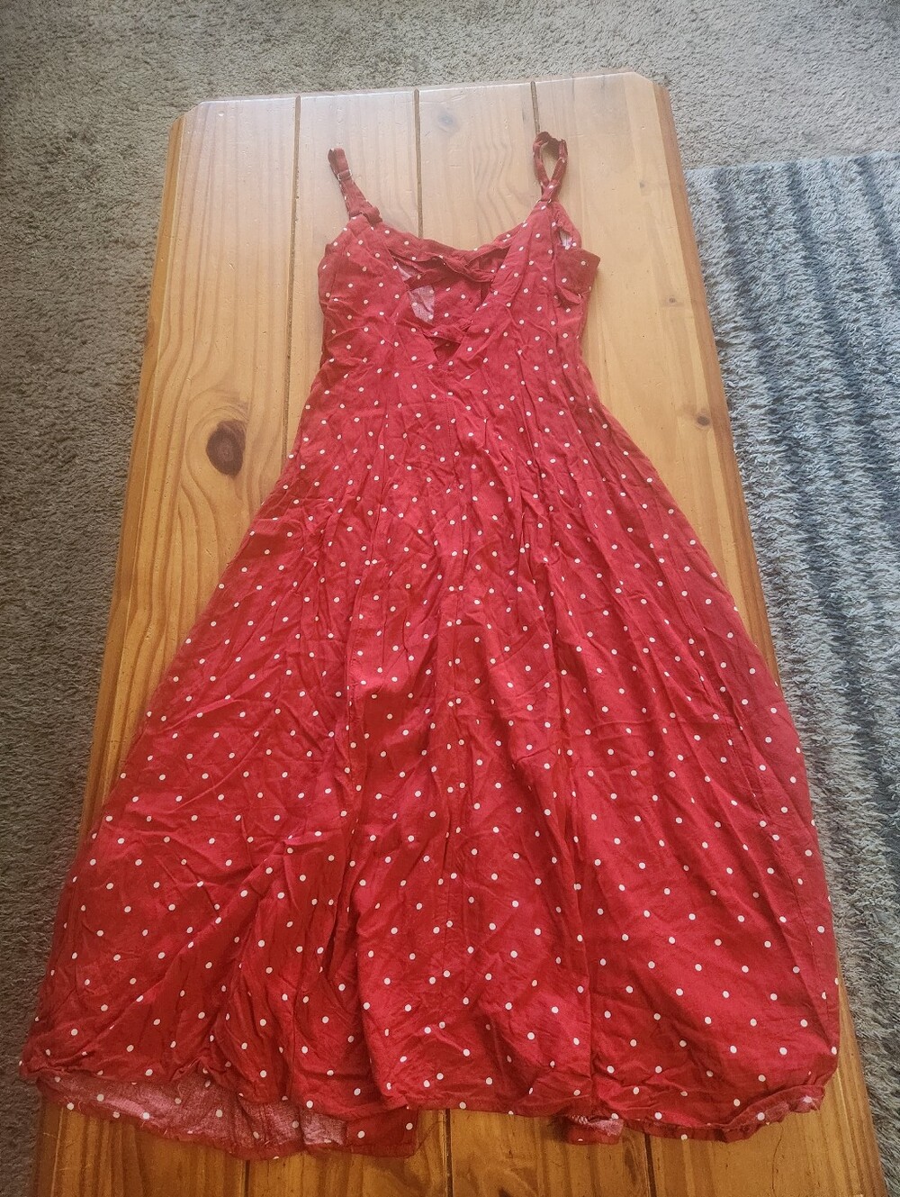 Forever 21 Polka Dot Dress Red/White Size Small - Picture 4 of 6